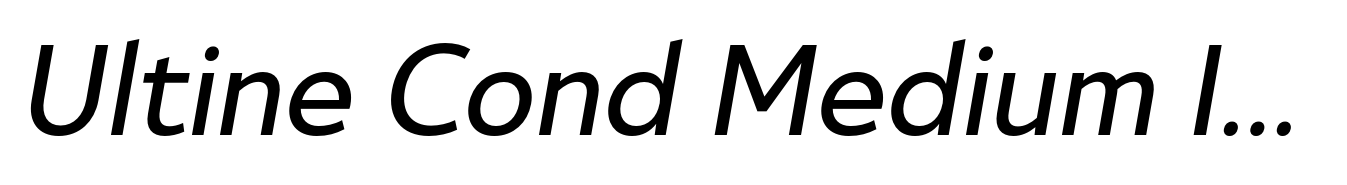 Ultine Cond Medium Italic
